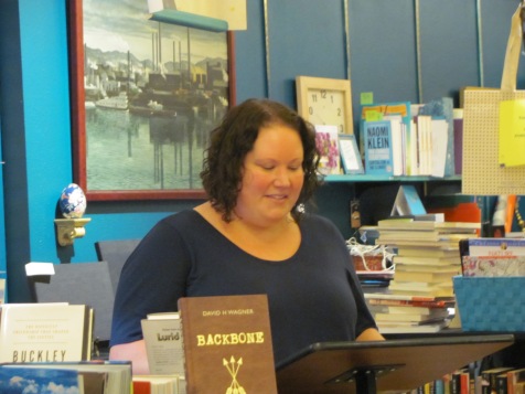 Jennifer Jackson Berry reading her poetry at Classic Lines bookstore. Her poetry appears in Issue 4.